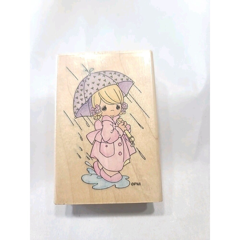 Stampendous Rubber Stamp Precious Moments April Showers Never Used